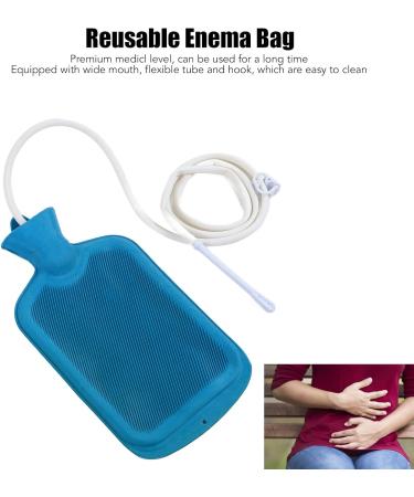 2L Silicone Concrete Enema Bag Kit | Reusable Portable Colon Cleaning Set with Hook & Syringe Pipe for Intestinal Detox - Buy Online on GoSupps.com