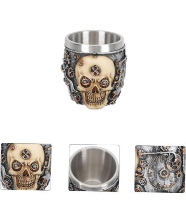 Fomiyes Stainless Steel Soap Bowl & Shaving Holder - Unbreakable Skull Design for Men - Perfect Shaving Set for Smooth Finishes - Buy Online on GoSupps.com