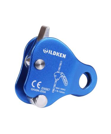 WILDKEN Climbing Ascender Fall Protection Belay Device Climbing Rope Grab for Rock Climbing Mountaineering Tree Arborist Expedition Caving Rescue Aerial Work Blue