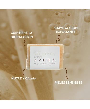  VICORVA Vicorva | Oat Pill Solid Soap | Moisturizing Nourishing and Soothing | Made in Spain | Natural Ingredients | 100g - Buy Online on GoSupps.com