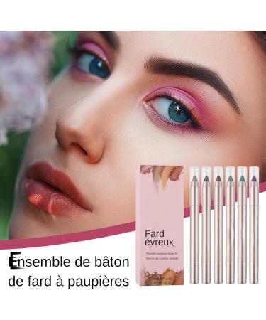  Tewzafiya Shimmering eyeshadow stick cream eyeshadow stick - Waterproof shimmering eyeshadow pen long-lasting pearly glitter cream 6 shimmering eyeshadow sticks - Buy Online on GoSupps.com