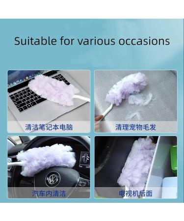 Electrostatic dust Removal Duster Disposable Chicken Feather Blanket Universal Cleaning dust Suction Zen Hygiene dust Cleaning Tool Longhandle+6-piecedusterhead - Buy Online on GoSupps.com