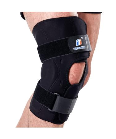 Knee Braces for Knee Pain for Men/Women Professional Hinged Knee Brace  Puls Size Meniscus Knee Brace Best for Knee Pain Relief  Arthritis  Meniscus Tear Injury Recovery  ACL  MCL  PCL  Sports(3XL fit calf 19-22)