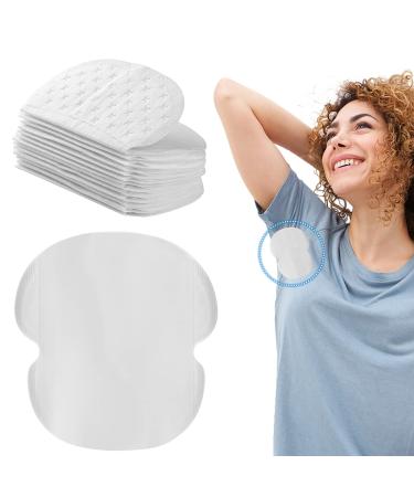 Chanskyu Underarm Sweat Pads, ?100 Packs?premium quality Fight Hyperhidrosis for Men and Women Comfortable Unflavored, Non Visible, Extra Adhesive, Disposable Non Sweat Armpit Protection 100 Packs White