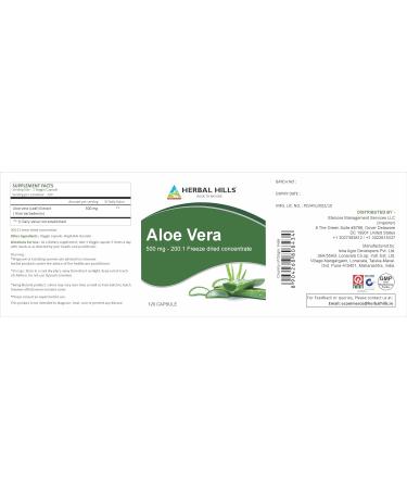 HERBAL HILLS Neem Leaf Powder and Aloe Vera Capsules Freeze Dried Pack of 2 Combo - Buy Online on GoSupps.com