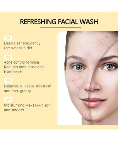 Gentle Honey Foam Facial Cleanser - Hydrating Oil-Control & Acne-Fighting Face Wash For All Skin Types(1PCS) - Buy Online on GoSupps.com