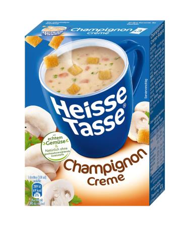 Hot cup of mushroom cream soup 12-pack (12 x 450 ml) ready in just 2 minutes the perfect soup snack for mushroom lovers