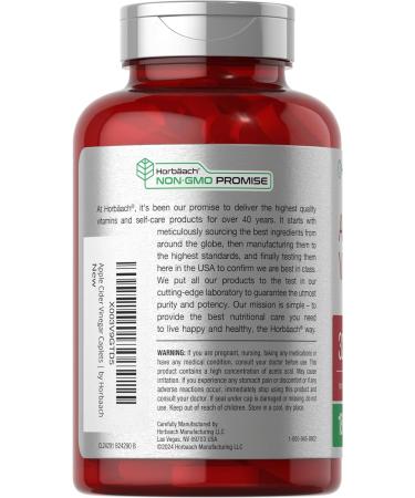 Horb ach Apple Cider Vinegar Caplets 3200mg - 180 Vegetarian Non-GMO & Gluten Free Pills | International Shipping Available - Buy Online on GoSupps.com