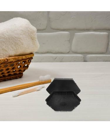 FOMIYES Silicone Face Scrubber Gentle Face Exfoliator Double Sided Facial Brush for Body Cleansing Toddler Hair Brush Newborn Shower Bathing Tool Black - Buy Online on GoSupps.com