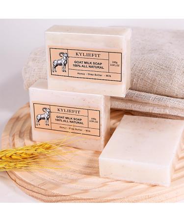 AILKE BOOST LUSTER Natural goats milk soap bar with honey shea butter brightens moisturizes exfoliates nourishes for soft healthy skin improves dull skin for face body hands 200 g pack of 5 - Buy Online on GoSupps.com
