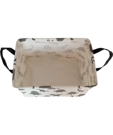 HUAYEE Rectangular Canvas Storage Bin with Dinosaur Print - Waterproof Nursery Hamper for Home Office - Toy Box with Handles - Buy Online on GoSupps.com