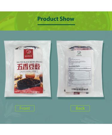 Soeos Chinese Douchi Fermented Black Beans 15.94 Oz (452g) - 2 Packs (226g Each) - Buy Online on GoSupps.com