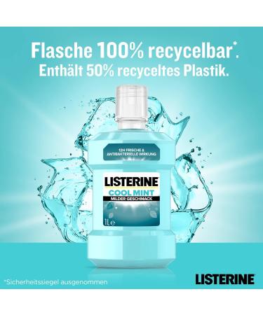 Buy Listerine Cool Mint Mouthwash (3 Pack 2x1000ml) - Alcohol-Free Antibacterial Freshness with Essential Oils - Buy Online on GoSupps.com