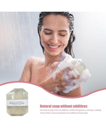 Savon aux pierres pr cieuses savon pour les mains en forme de pierres pr cieuses | Barres de savon faites la main avec feuille d or Hydratant nettoyant savon parfum aide adoucir la Tedious Jasmin dor  - Buy Online on GoSupps.com