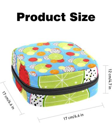 Anna Cowper Fruits Pattern Menstrual Cup Pouch - Portable Period Bag for Women and Teen Girls (1Pc, Multi-colored) - Buy Online on GoSupps.com