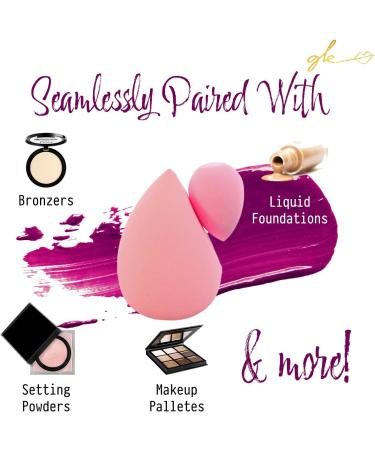 Makeup Sponges 2 Pc Set- Makeup Blender for Beauty Application Latex-Free Liquid and Dry Cosmetics Cream Powder Soft Highly Dense Large and Mini Travel Sponge from GK by BEHA Life (1 Pink) Pink 1 - Buy Online on GoSupps.com