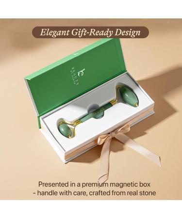 Jade Roller for Face - Smoothes Fine Lines & Wrinkles Valentines Day Gifts Massager Skin Care Tools with Small Eye Roller for Puffy Eyes De-Puffing & Firming Facial Tool Self Care Gifts for Women - Buy Online on GoSupps.com