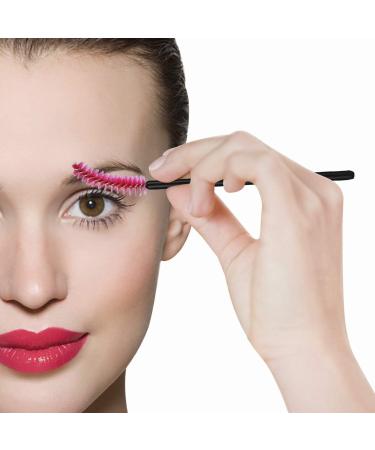 Premium 50pcs Disposable Eyelash Brush Eyelash Extensions for Mascara Wand Applicator Rose Red - Buy Online on GoSupps.com