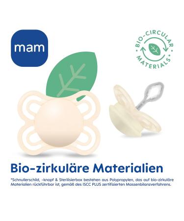 Buy Mam Perfect Night Pacifier Set (2-Pack) - Glow in the Dark Organic Tooth-Friendly for Babies 0-6 Months - Includes Pacifier Box - Bear & Dino Design - Buy Online on GoSupps.com