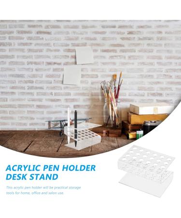 Milists 24-Hole Clear Acrylic Brush Holder | Fommy Pencil & Makeup Organizer for Colored Pencils Eyebrow Pencils & Cosmetics 12.0m 8x12cm - International Shipping - Buy Online on GoSupps.com