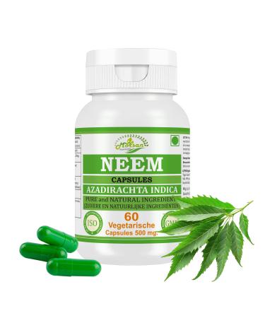 Morsan Nutraveda Neem Azadirachta Indica Nimba Capsules 100 Pure & Natural Herbal Supplement Supports Skin Health Blood Purification & Immunity Ayurvedic Wellness 1
