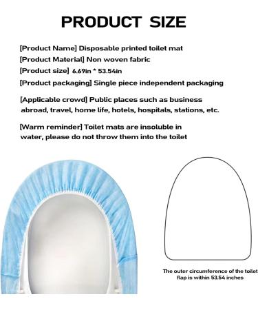 PMELCXD Toilet Seat Covers Disposable -20 PCS Disposable Non-Woven Individually Wrapped Toilet Seat Shields Travel Accessories for Adults Kids(Blue) - Buy Online on GoSupps.com