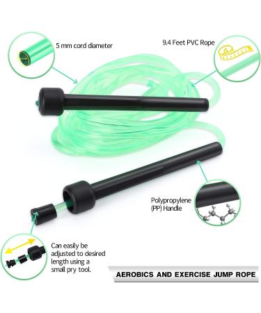 JUSDO 8 Pack Adjustable PVC Jump Rope for Cardio Fitness - Versatile Exercise Tool for Kids and Adults - 9 Feet - Buy Online on GoSupps.com