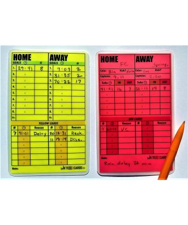 Soccer Referee Cards Set - Neon Bright Red/Yellow | Premier Write-on Kit - Buy Online on GoSupps.com