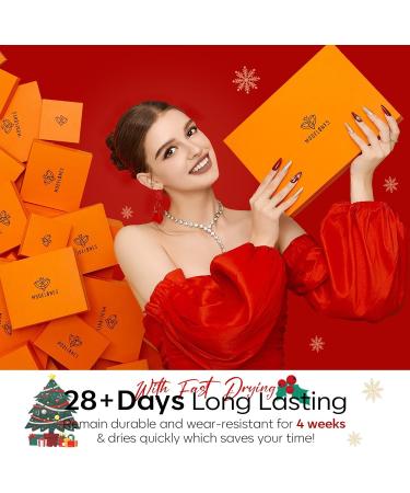 Modelones Gel Nail Polish 6 Colors White Glitter Winter Gel Nail Kit Sparkle Candy Cane Burgundy Dark Rose Champagne Silver Soak Off U V Gel Nail Art Manicure DIY Valentine s Day Gifts for Women Glitter Silver - Buy Online on GoSupps.com