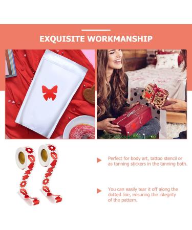 Lot de 2 Rouleaux de 500 Autocollants de Bronzage Corporel Auto-Adh sifs Rouges 15 Pouces Amovibles pour Bains de Soleil et Soins Corporels - Buy Online on GoSupps.com