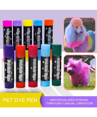 Animal Color Pencils 12 Colors Washable Nail Polish Pencil for Dogs Pen Nail Polish for Dogs Pet Fur Color for Various Fur Care Tempor Colors - Buy Online on GoSupps.com