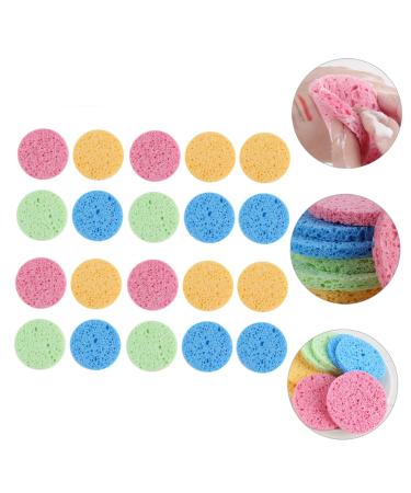 20pcs Wood Pulp Makeup Puff Set - Cleansing & Exfoliating Sponges for Face Care | International Shipping - Buy Online on GoSupps.com