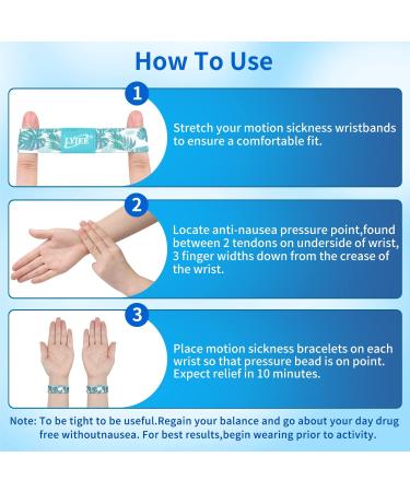 LYJEE Motion Sickness Bands | Nausea Relief Wristbands for Pregnant Women | Medium Seasickness Solution for Cruises - Buy Online on GoSupps.com
