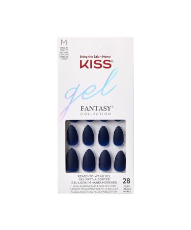 KISS Gel Fantasy Collection Nail Manicure Set The Little Things short length of square artificial nails contains 28 artificial nails nail adhesive nail glue nail files and manica straps