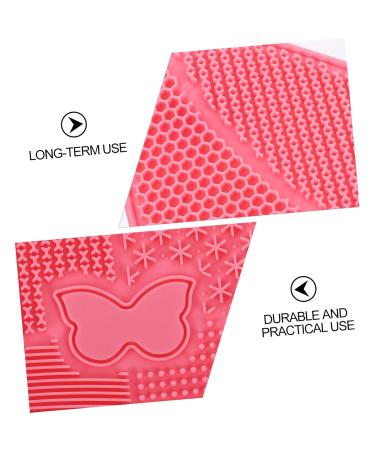 Buy Silicone Scrub Pad for Makeup Cleaning | Beauty Tool & Cosmetic Brush Cleaner - 23x17cm Pink - Buy Online on GoSupps.com