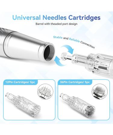 Professional Beauty Pen | Beautlinks Multi-function Wireless Auto Pen | Skin Care Kit for Face and Body | 10 pcs Replacement Head - Silver - Buy Online on GoSupps.com