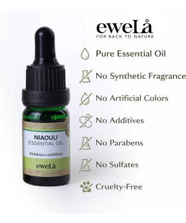 Ewel Niaouli Essential Oil 100% Pure & Natural Therapeutic Grade 0.34 Fl Oz Aromatherapy Energizing All Seasons - Buy Online on GoSupps.com