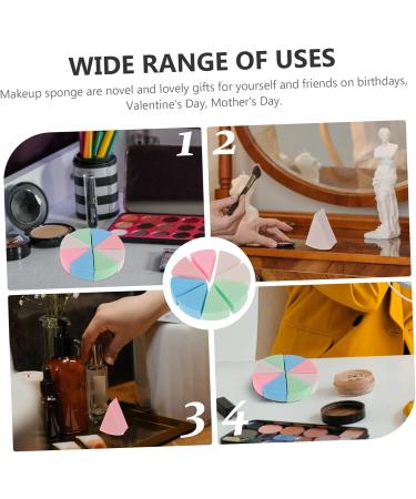 DOITOOL 2 Sets Triangular Sponge Puff Mixture Face Makeup Foundation Esponjas Para Maquillaje Makeup Tool Body Puff Fluffy Washable Puff Foundation Puff Emulsion Flutter Triangle 8.00X8.00X2.00CM Assorted Color - Buy Online on GoSupps.com