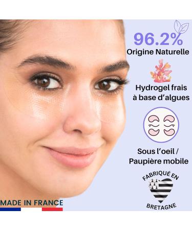 Littorelle 1x Eye Mask Hydrogel Patches with Cornflower Floral Water - Made in France - Moisturise Soothe and Illuminate the eyes - Anti-dark circles - Anti-puffiness - Tired Eyes Care - Buy Online on GoSupps.com