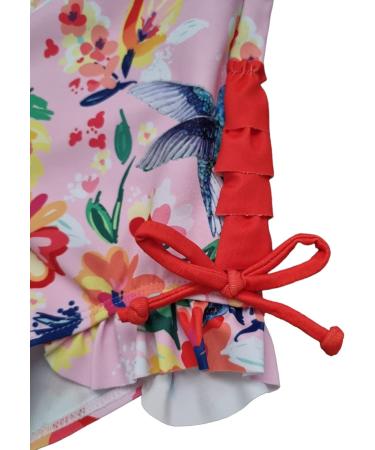 Baby UV Sunsuit | Moon Snow Baby Swimming Costume | One Piece Swimsuit | Girls Rashguard 1-2 Years | Hummingbirds/Pink - Buy Online on GoSupps.com