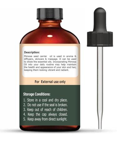  ORGANIC ZING Organic Zing Mimosa Seeds (Acacia Dealbata) - Pure and Natural Essential Oil for Aromas and Diffusers Skin Care Massage - 118ml - Buy Online on GoSupps.com