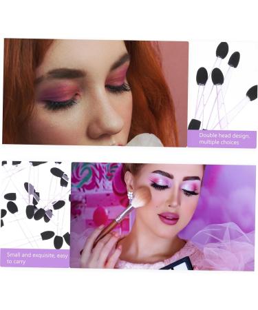 HAPINARY 100pcs Eye Shadow Stick Eyeshadow Cosmetic Sponge Applicator Eyeliner Brush Emulsion 7.5x0.5cm Black - Buy Online on GoSupps.com