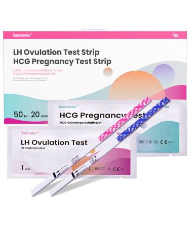 Femometer 50 ovulation test + 20 pregnancy test 25 miu/ml optimal sensitivity Lh50&hcg20 - Buy Online on GoSupps.com