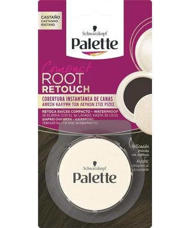 Schwarzkopf Palette Compact Root Retouch Powder - Chestnut Brown Up to 30 Applications for Gray Coverage | Temporary Hair Color Solution - Buy Online on GoSupps.com