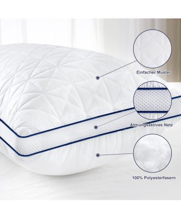 Bedstory 40x80 Pillow Set - 2x950g Microfiber Washable & Breathable Ideal for Allergy Sufferers & Side Sleepers - Buy Online on GoSupps.com