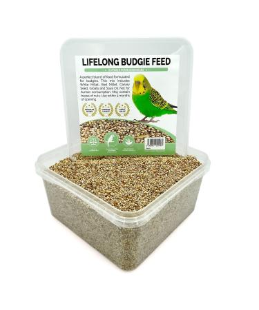 Budgie Food Premium Bird Seed Food Mix Natural & Healthy Treats Snacks Gourmet Choice 2.4L Resealable Tub 1.8kg