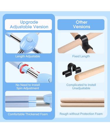 Bilbear Yoga Sticks for Posture Correction - Retractable Back Brace & Stretching Tool for Women, Men, and Children (Blue) - Buy Online on GoSupps.com