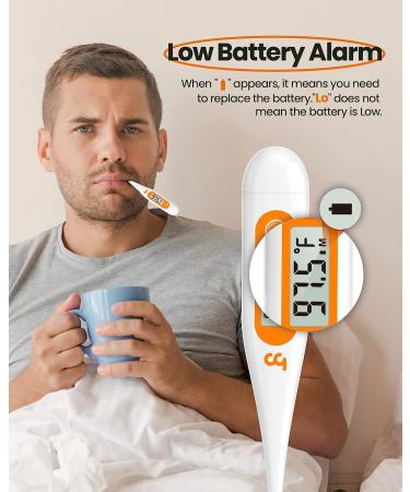 Digital Oral Thermometer for Adults, Kids & Babies | Medical Grade Easy Read Fever Thermometer - Indoor/Outdoor Use - Buy Online on GoSupps.com