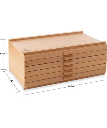 7 Elements 6 Drawer Wooden Artist Storage Supply Box for Pastels  Pencils  Pens  Markers  Brushes and Tools 6-Drawer - Buy Online on GoSupps.com