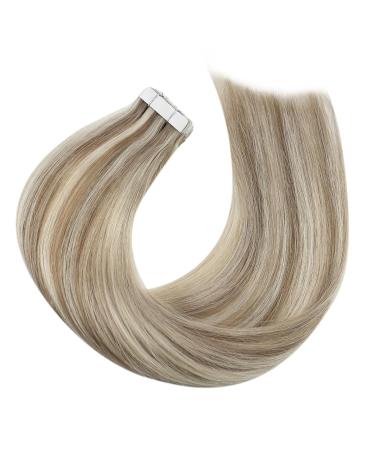 Moresoo Tape In Real Hair Extensions - 30 cm Blonde & Light Brown 20 Pieces Remy Invisible Hair Extensions #p9a/60 - Buy Online on GoSupps.com